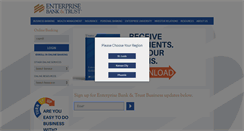 Desktop Screenshot of enterprisebank.com