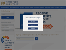 Tablet Screenshot of enterprisebank.com